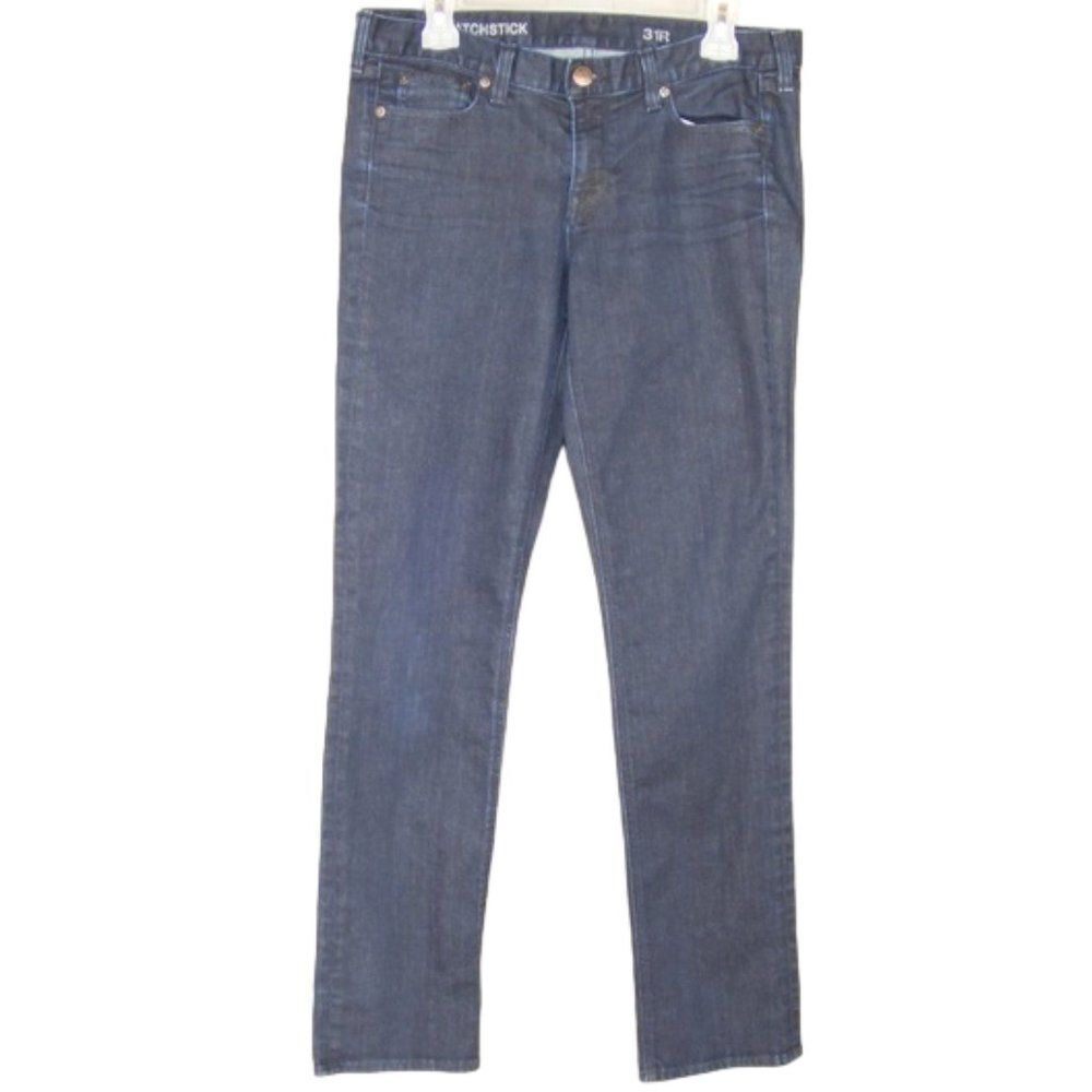 J.CREW Jeans, 31, Matchstick, straight, Dark Wash, Zipper fly, Pockets